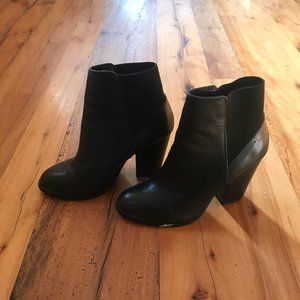 Black Aldo Heeled Ankle Boots